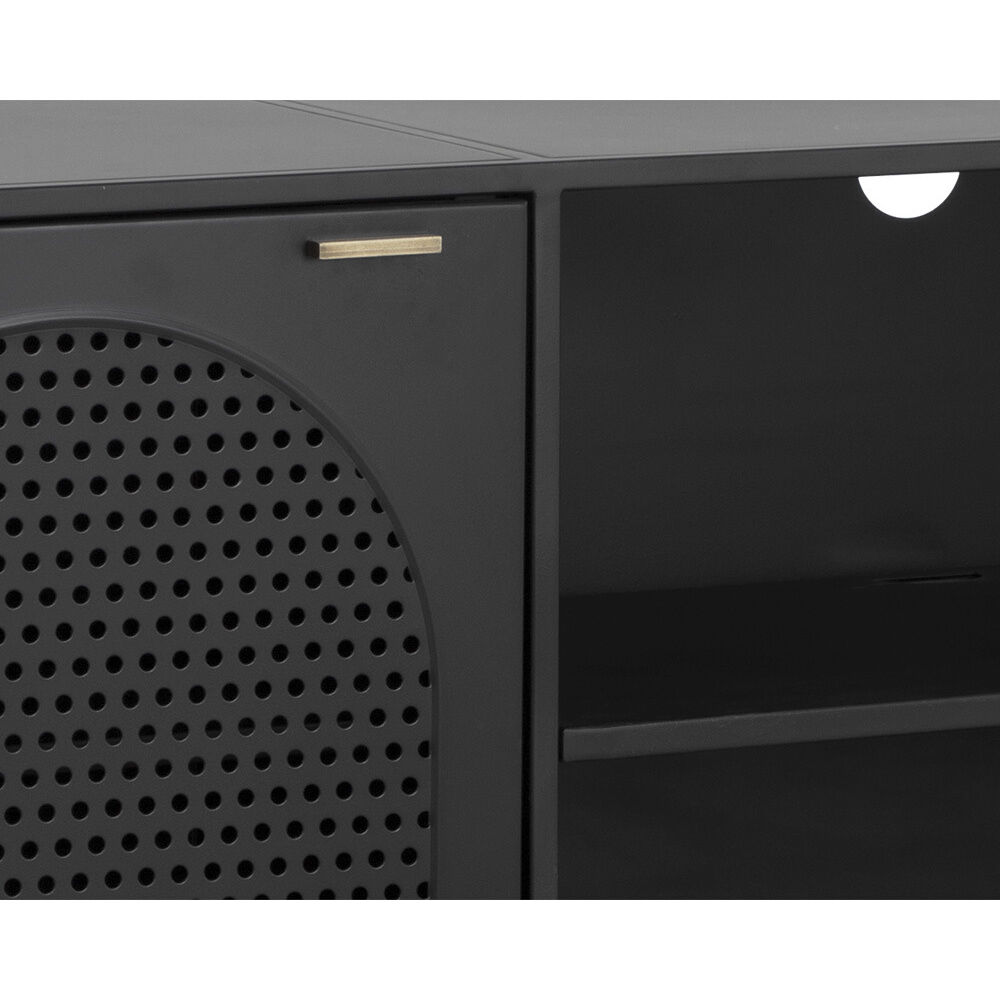 Aziza 72 inch Black Media Console & Cabinet